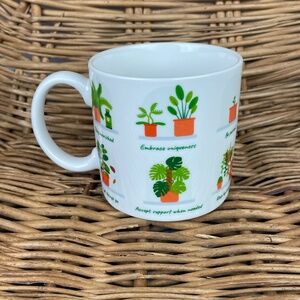 Houseplant Mindfulness White Ceramic Coffee Mug Ginger Fox Games Ltd 2022